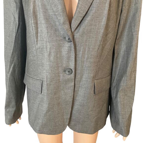 Boss Hugo Boss Jadena Blazer Size 14 Gray 2 Button - Picture 5 of 15